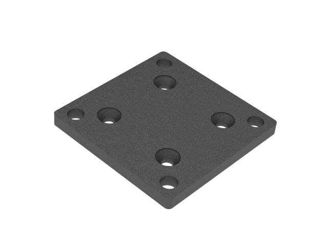 Aluminium Ankerplatte für Pfosten 80x80 R7016